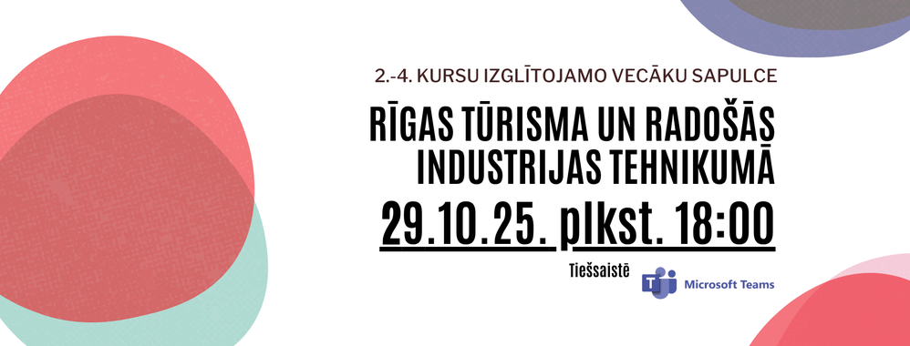 2. - 4. kursu izglītojamo vecāku tiešsaistes sapulce 29.OKT, plkst. 18:00